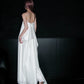 Minimalist Prom Dress White Strapless Evening  Dress Gala Dress   D4143