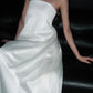 Minimalist Prom Dress White Strapless Evening  Dress Gala Dress   D4143