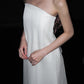 Minimalist Prom Dress White Strapless Evening  Dress Gala Dress   D4143