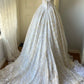 Vintage Wedding Dress High Collar Backless Pleated Wedding Dress  D4147