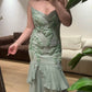 Robe de bal brillante à paillettes et col en cœur, robe de soirée sirène, robe de gala, robe de fête d'anniversaire, D3415