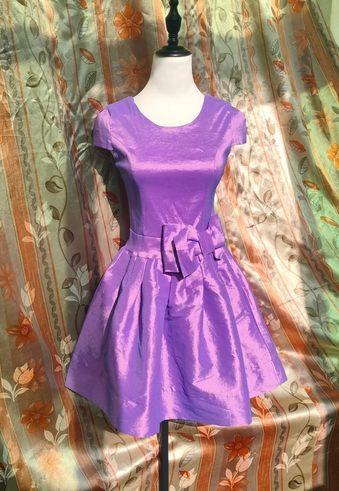 New Design Homecoming Dress Crew Neck Bowknot Short Prom Dress Birthday Party Dress Cocktail Dress    D4172