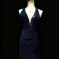 Stunning Prom Dress Halter Pleated Slit Gala Dress Formal Dress Evening Dress  D4187
