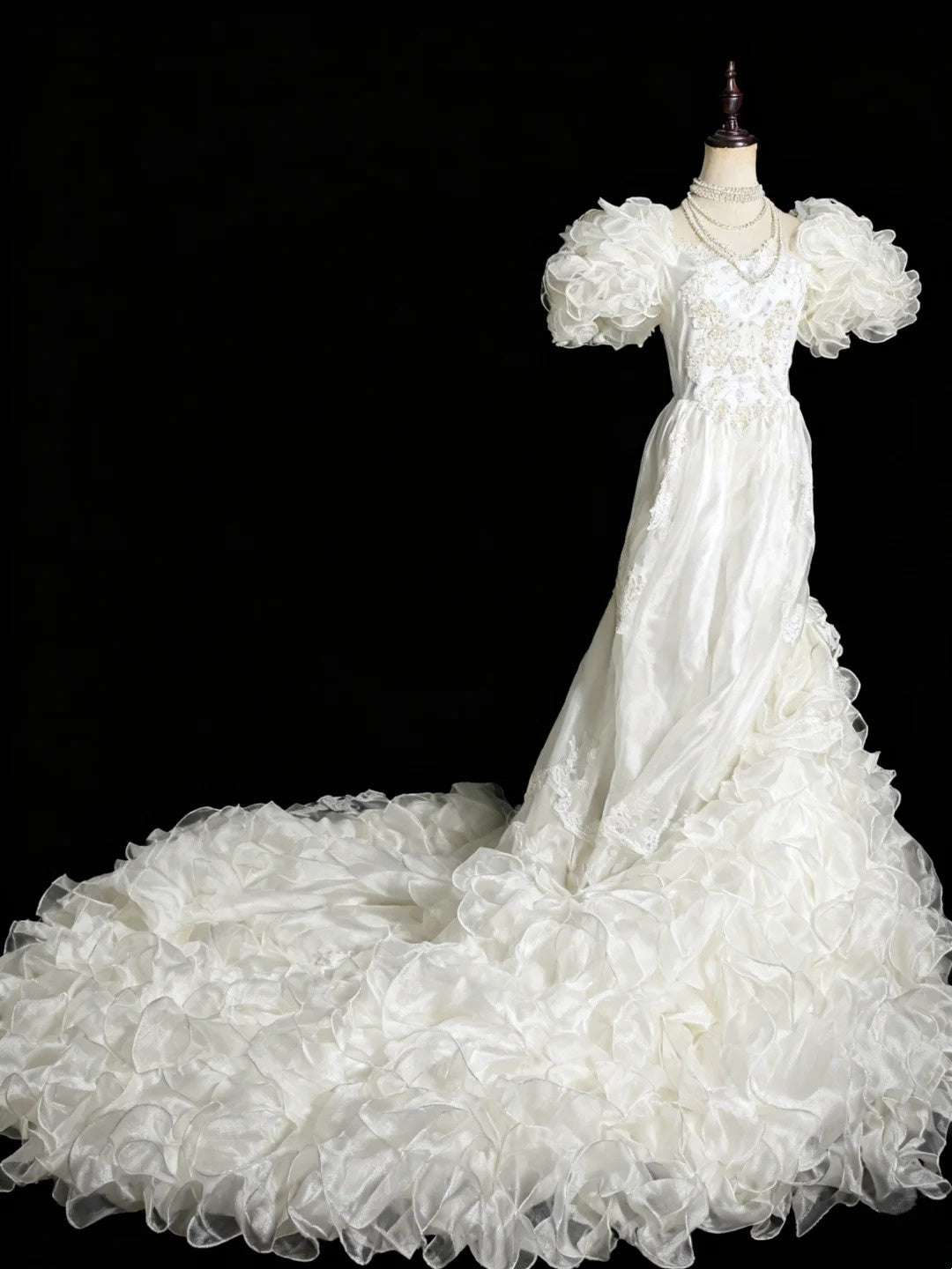 Beauty Brautkleid A-Linie Herzausschnitt Plissee Brautkleid D3302