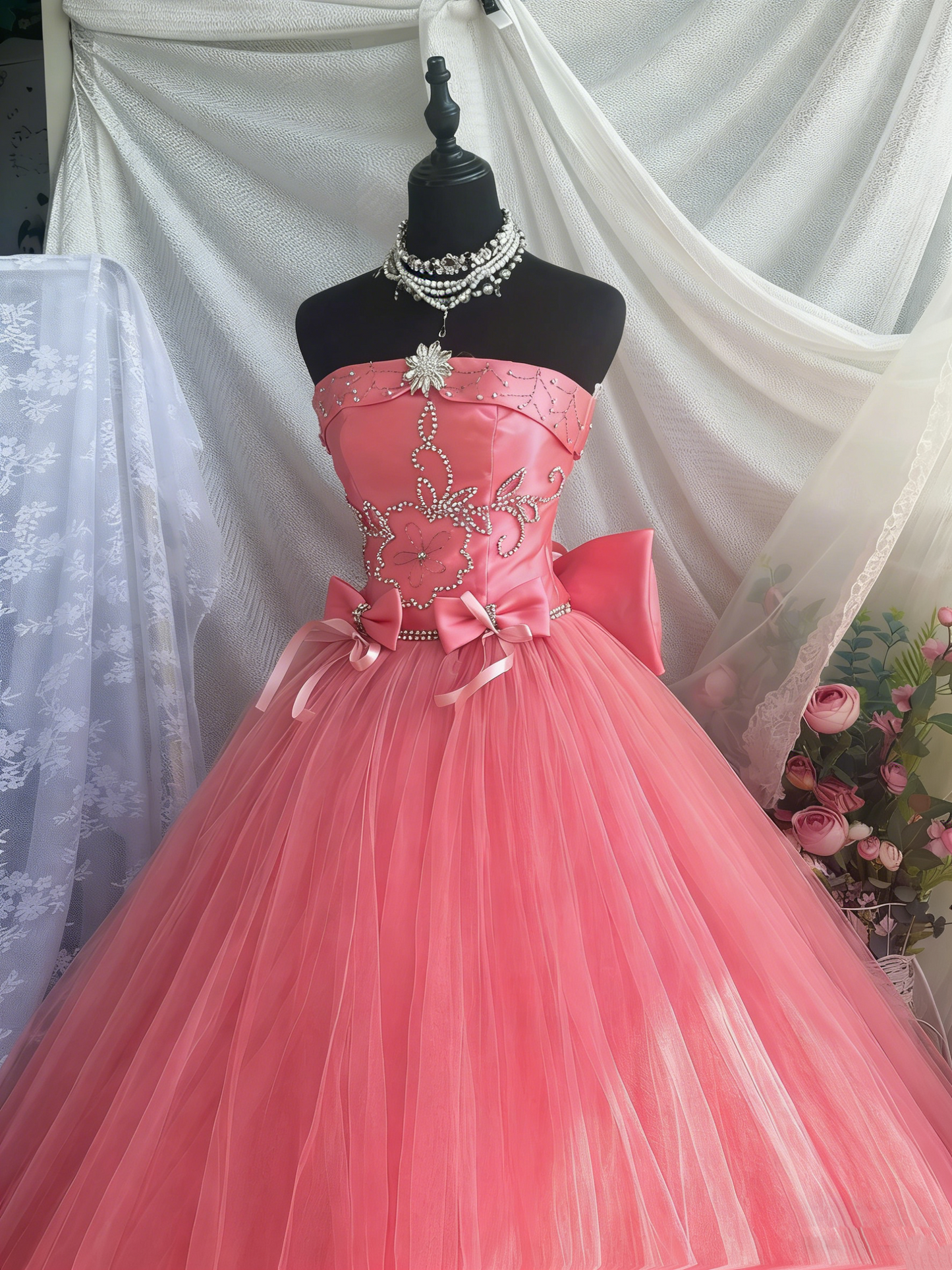 Glänzendes Ballkleid mit herzförmigem Pailletten-Meerjungfrauen-Abendkleid, Galakleid, Geburtstagspartykleid, D3415