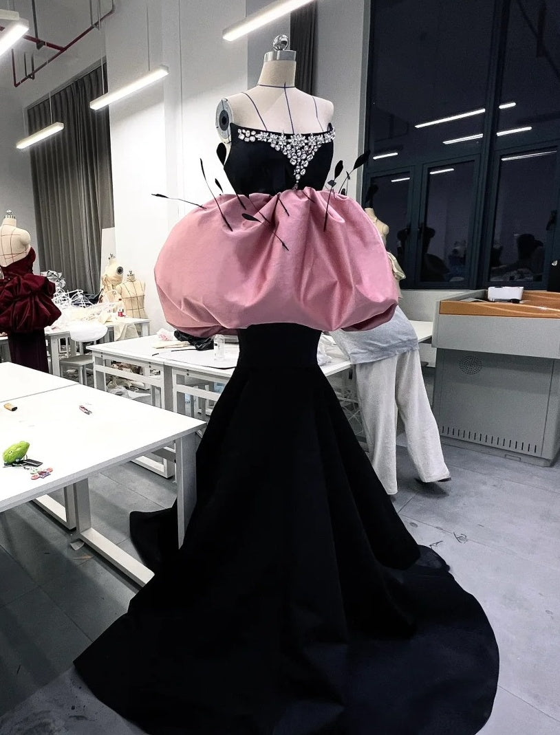 Glänzendes Ballkleid mit herzförmigem Pailletten-Meerjungfrauen-Abendkleid, Galakleid, Geburtstagspartykleid, D3415