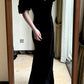 Minimalist Prom Dress Black Off Shoulder Pleated Gala Dress Evening Dress Formal Dress  D4222