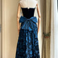 New Arrival Prom Dress Strapless Pleated Print Gala Dress Evening Dress Formal Dress  D4223