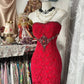 Glänzendes Ballkleid mit herzförmigem Pailletten-Meerjungfrauen-Abendkleid, Galakleid, Geburtstagspartykleid, D3415
