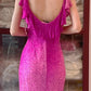 Glänzendes Ballkleid mit herzförmigem Pailletten-Meerjungfrauen-Abendkleid, Galakleid, Geburtstagspartykleid, D3415