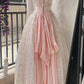 Charming Prom Dress Crew Neck Pleated Print Ball Gown Evening Dress Quinceanera Dress Birthday Party Dress       D4244