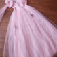 Hot Sale Prom Dress Light Pink Asymmetrical Neck Tulle Evening Dress Gala Dress Party Dress  D4247