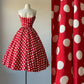 Beauty Prom Dress Strapless Polka Dots Pleated Evening Dress Gala Dress Formal Dress  D4262