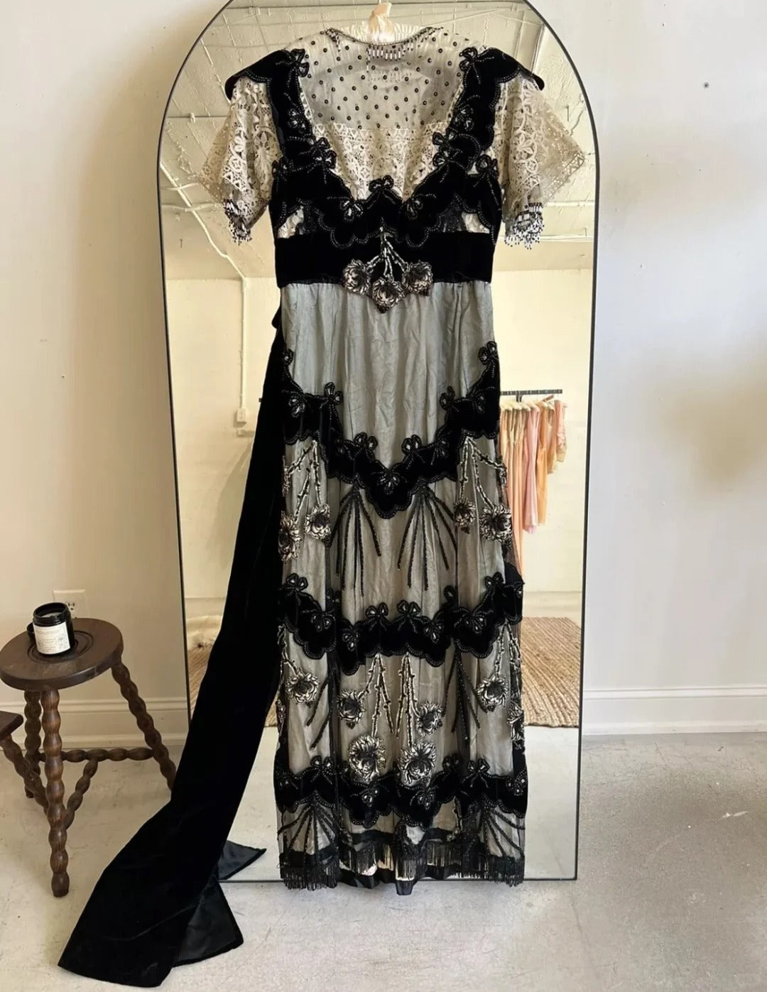 Vintage Prom Dress Crew Neck Formal Dress Evening Dress Gala Dress  D4290