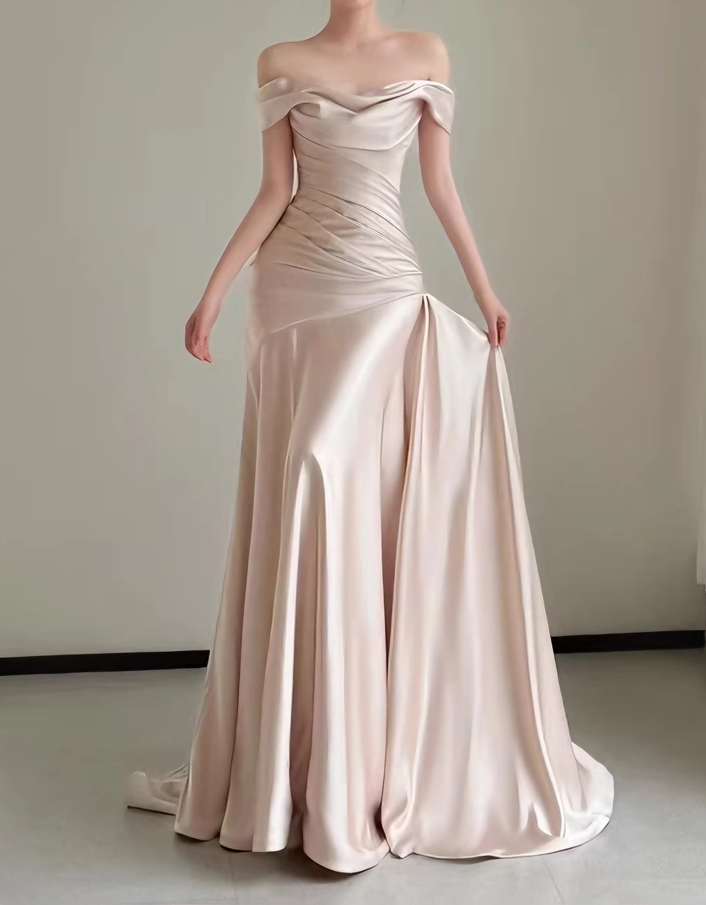 Beauty Brautkleid A-Linie Herzausschnitt Plissee Brautkleid D3302