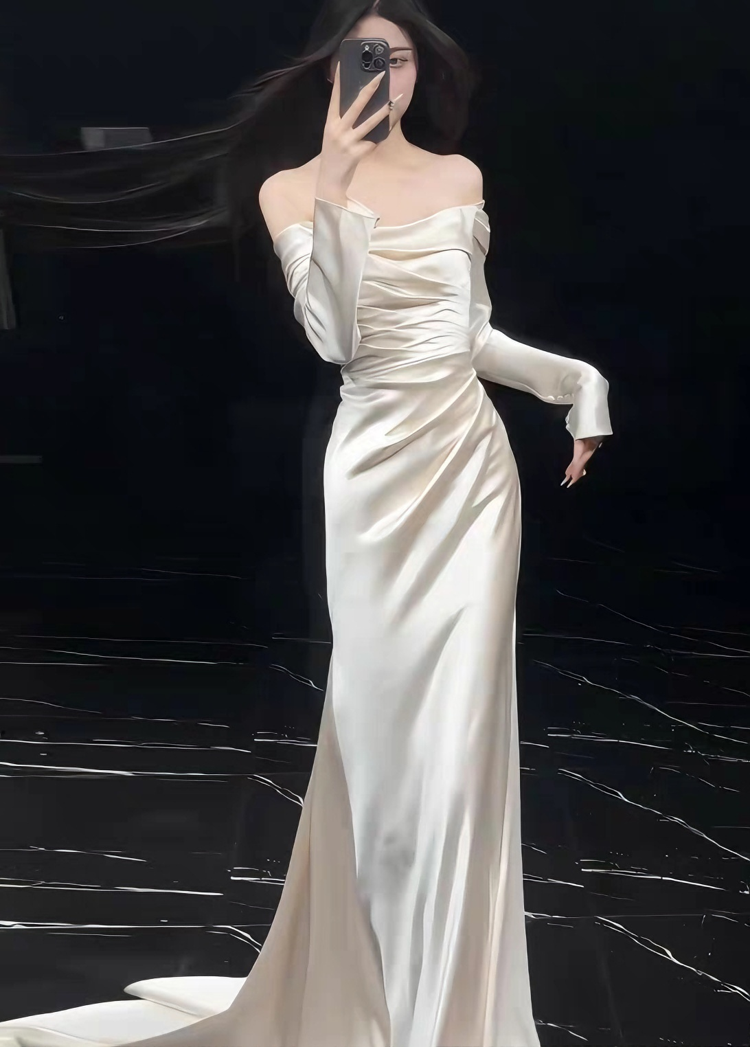 Beauty Brautkleid A-Linie Herzausschnitt Plissee Brautkleid D3302
