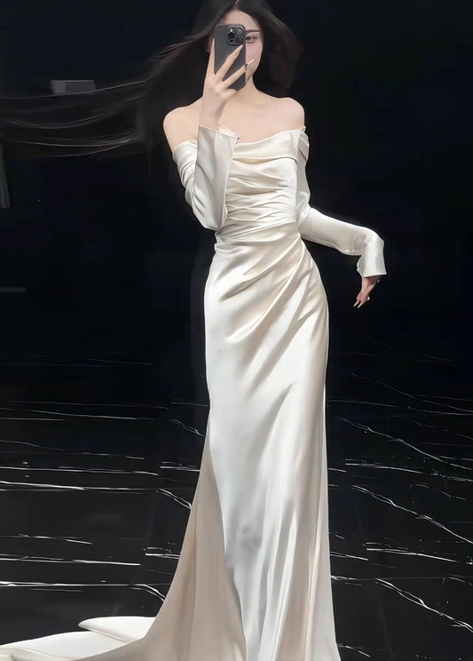 Beauty Brautkleid A-Linie Herzausschnitt Plissee Brautkleid D3302