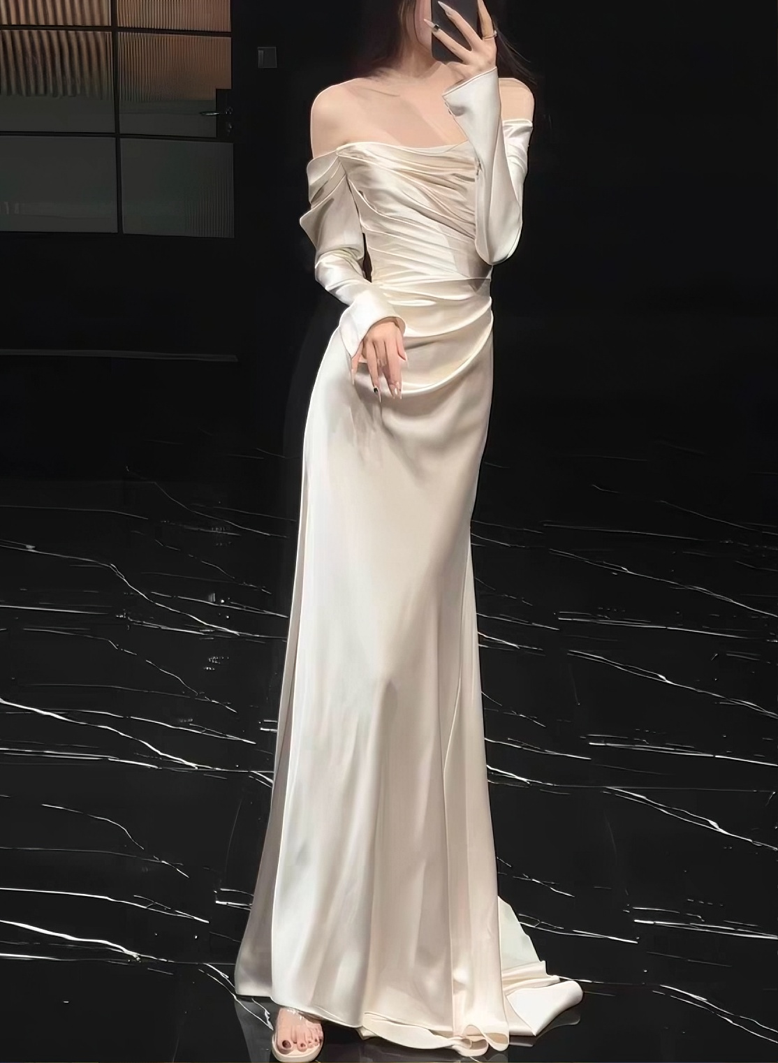 Beauty Brautkleid A-Linie Herzausschnitt Plissee Brautkleid D3302