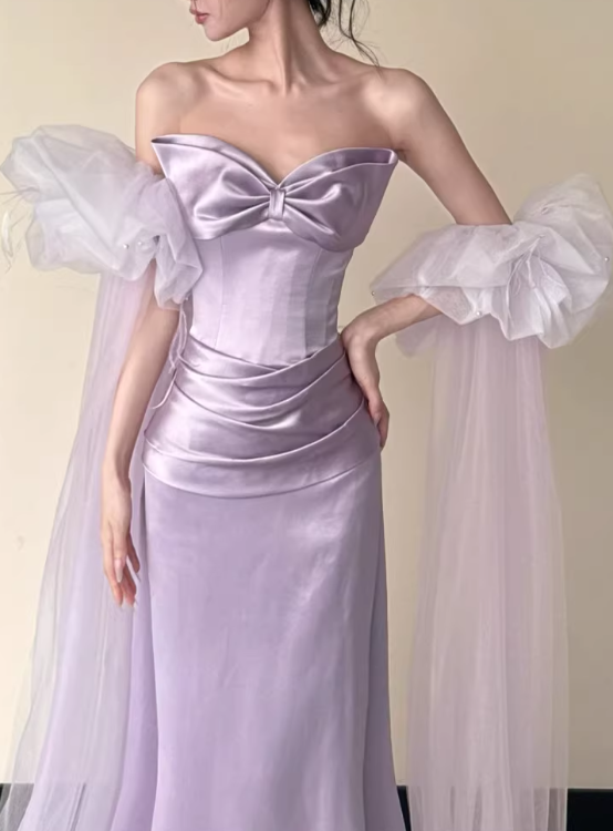 Pretty Prom Dress Light Purple Sweetheart Pleated Gala Dress Evening Dress Formal Dress   D4317