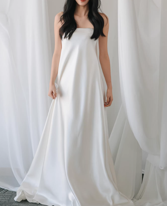 Beauty Brautkleid A-Linie Herzausschnitt Plissee Brautkleid D3302