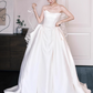Beauty Brautkleid A-Linie Herzausschnitt Plissee Brautkleid D3302
