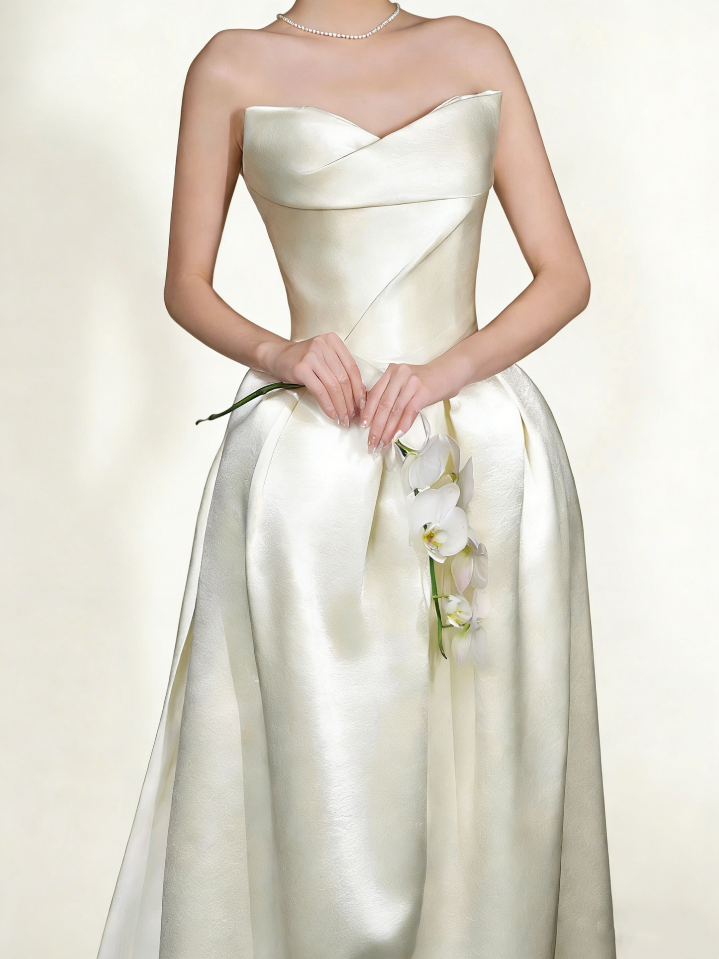 Beauty Brautkleid A-Linie Herzausschnitt Plissee Brautkleid D3302