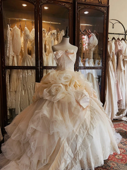 Beauty Brautkleid A-Linie Herzausschnitt Plissee Brautkleid D3302