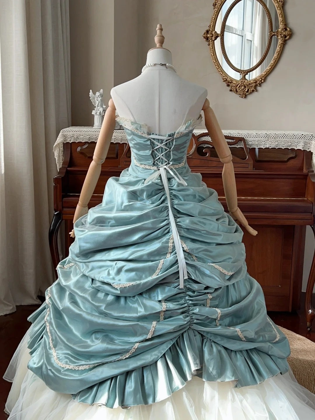 Glänzendes Ballkleid mit herzförmigem Pailletten-Meerjungfrauen-Abendkleid, Galakleid, Geburtstagspartykleid, D3415