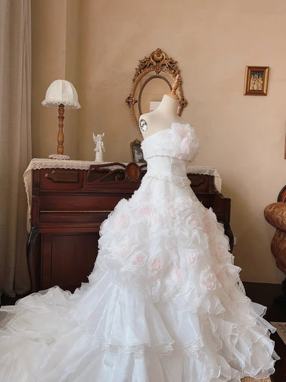 Beauty Brautkleid A-Linie Herzausschnitt Plissee Brautkleid D3302