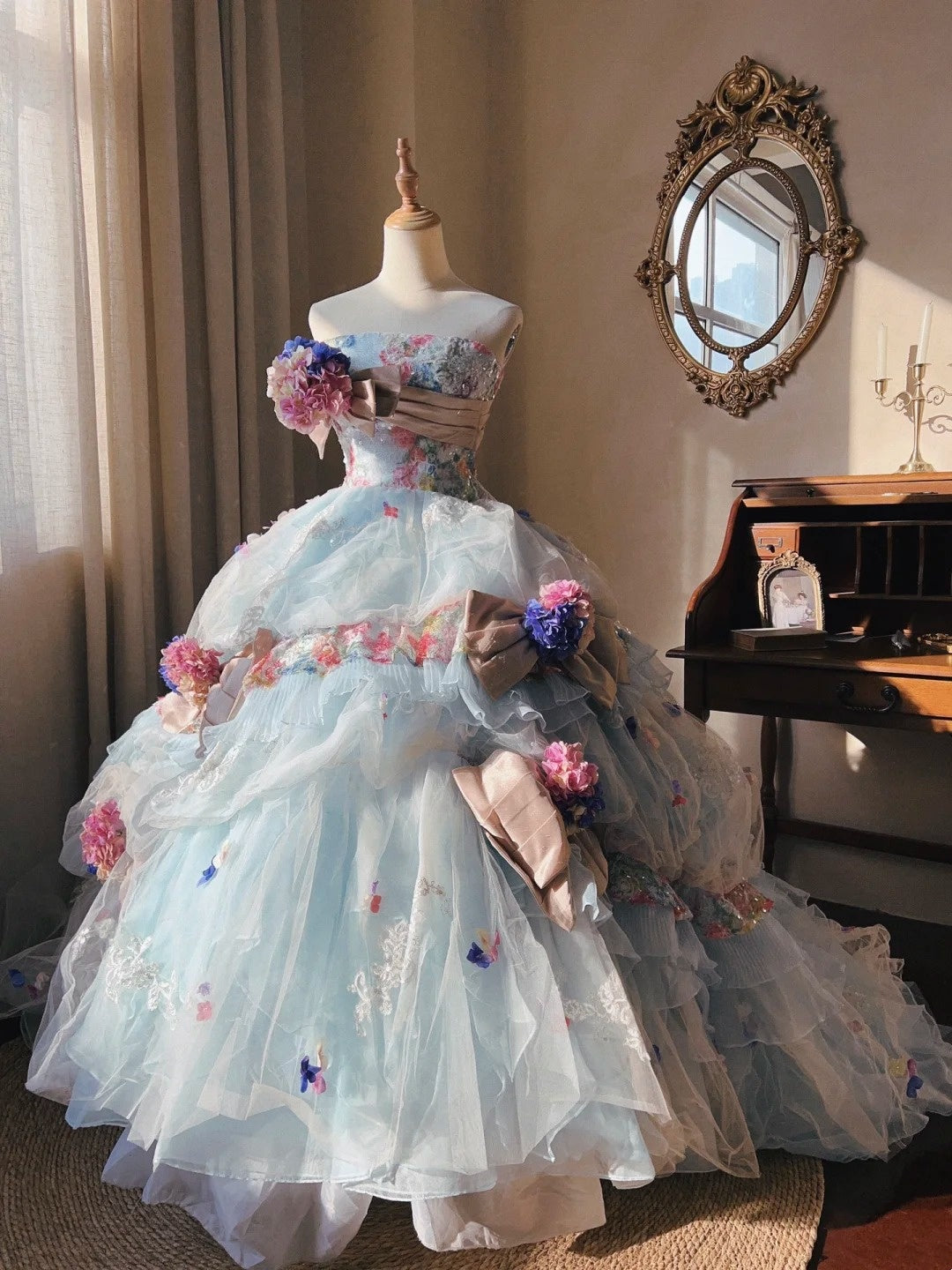 Glänzendes Ballkleid mit herzförmigem Pailletten-Meerjungfrauen-Abendkleid, Galakleid, Geburtstagspartykleid, D3415