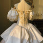 Beauty Brautkleid A-Linie Herzausschnitt Plissee Brautkleid D3302