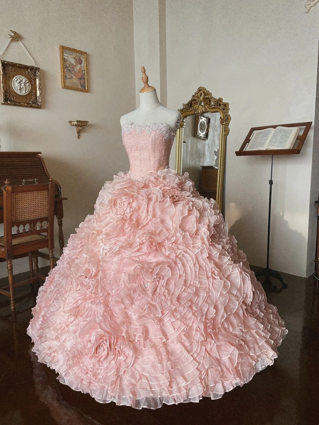 Glänzendes Ballkleid mit herzförmigem Pailletten-Meerjungfrauen-Abendkleid, Galakleid, Geburtstagspartykleid, D3415