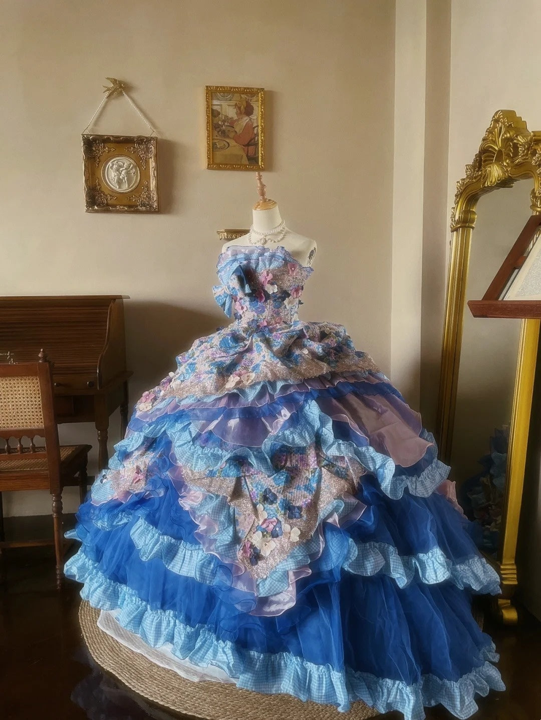 Glänzendes Ballkleid mit herzförmigem Pailletten-Meerjungfrauen-Abendkleid, Galakleid, Geburtstagspartykleid, D3415