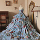 Elegant Prom Dress Strapless Print Tiered Evening Dress Quinceanera Dress Ball Gown      D4359