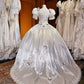 Vintage Wedding Dress V-neck Pleated Wedding Dress  D4377