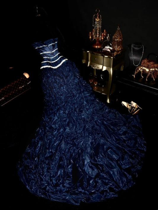 Glänzendes Ballkleid mit herzförmigem Pailletten-Meerjungfrauen-Abendkleid, Galakleid, Geburtstagspartykleid, D3415