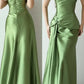 Minimalist Prom Dress Strapless Pleated Gala Dress Evening Dress Formal Dress   D4410