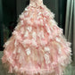 Sweet Prom Dress Strapless Pleated Tulle Evening Dress Quinceanera Dress Ball Gown      D4424