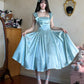 Elegant Prom Dress Square Neck Pleated Gala Dress Evening Dress Formal Dress   D4436