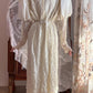 Retro Wedding Dress High Collar Long Sleeves Pleated Wedding Dress  D4445