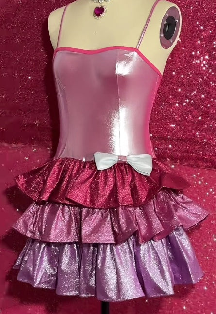 Sweet Homecoming Dress Spaghetti Straps Pleated Short Prom Dress Birthday Party Outfits    D4466