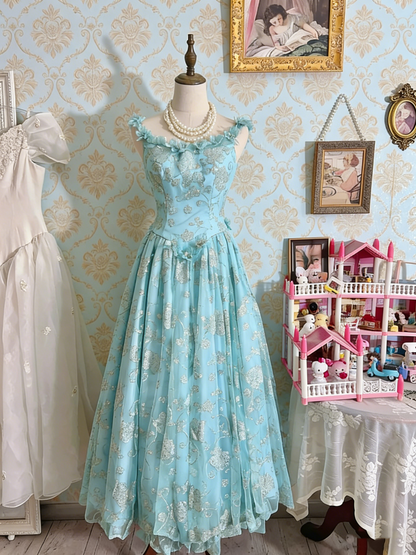 New Arrival Prom Dress A Line Crew Neck Pleated Gala Dress Formal Dress Evening Dress  D4475