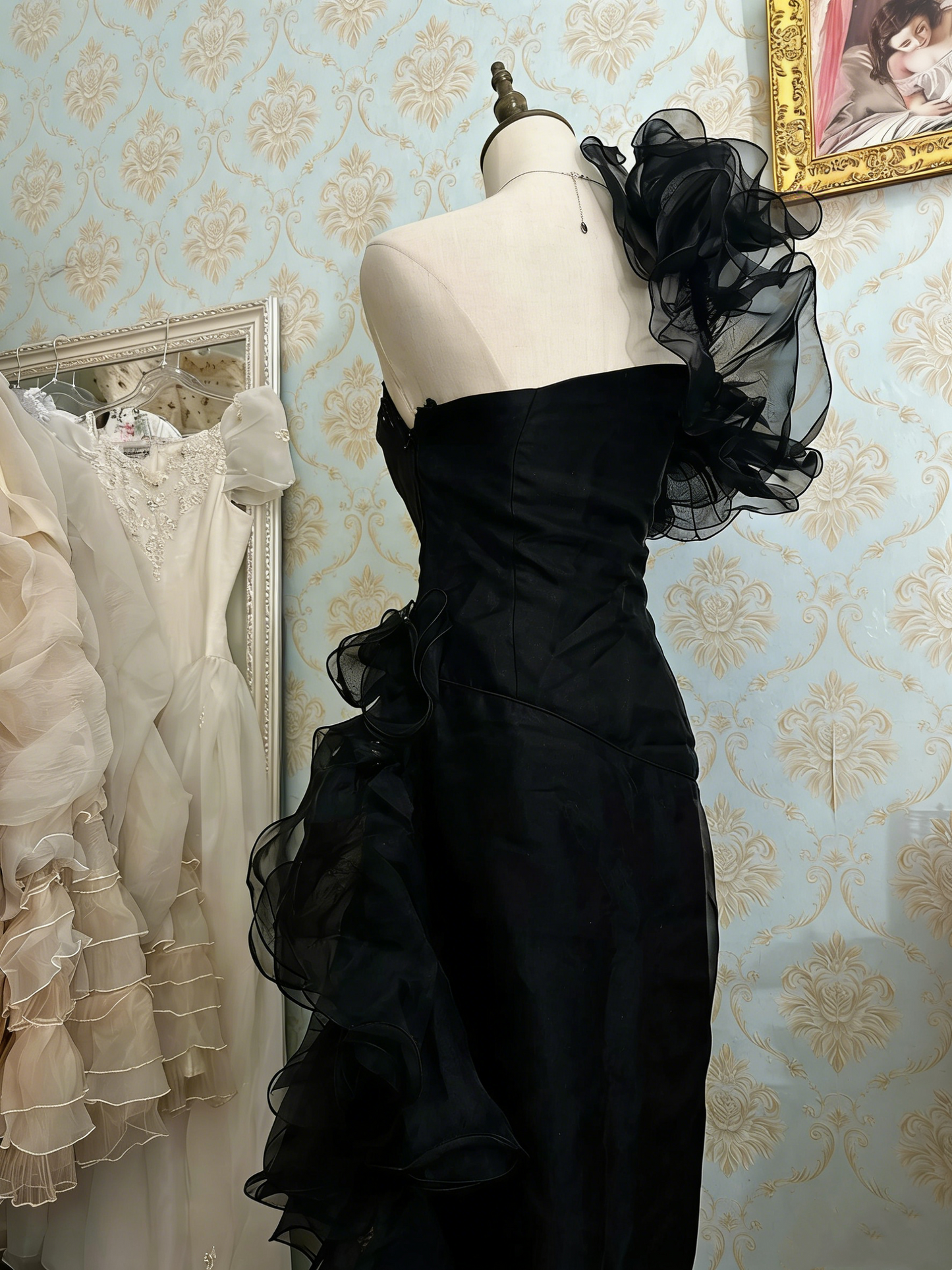 Glänzendes Ballkleid mit herzförmigem Pailletten-Meerjungfrauen-Abendkleid, Galakleid, Geburtstagspartykleid, D3415