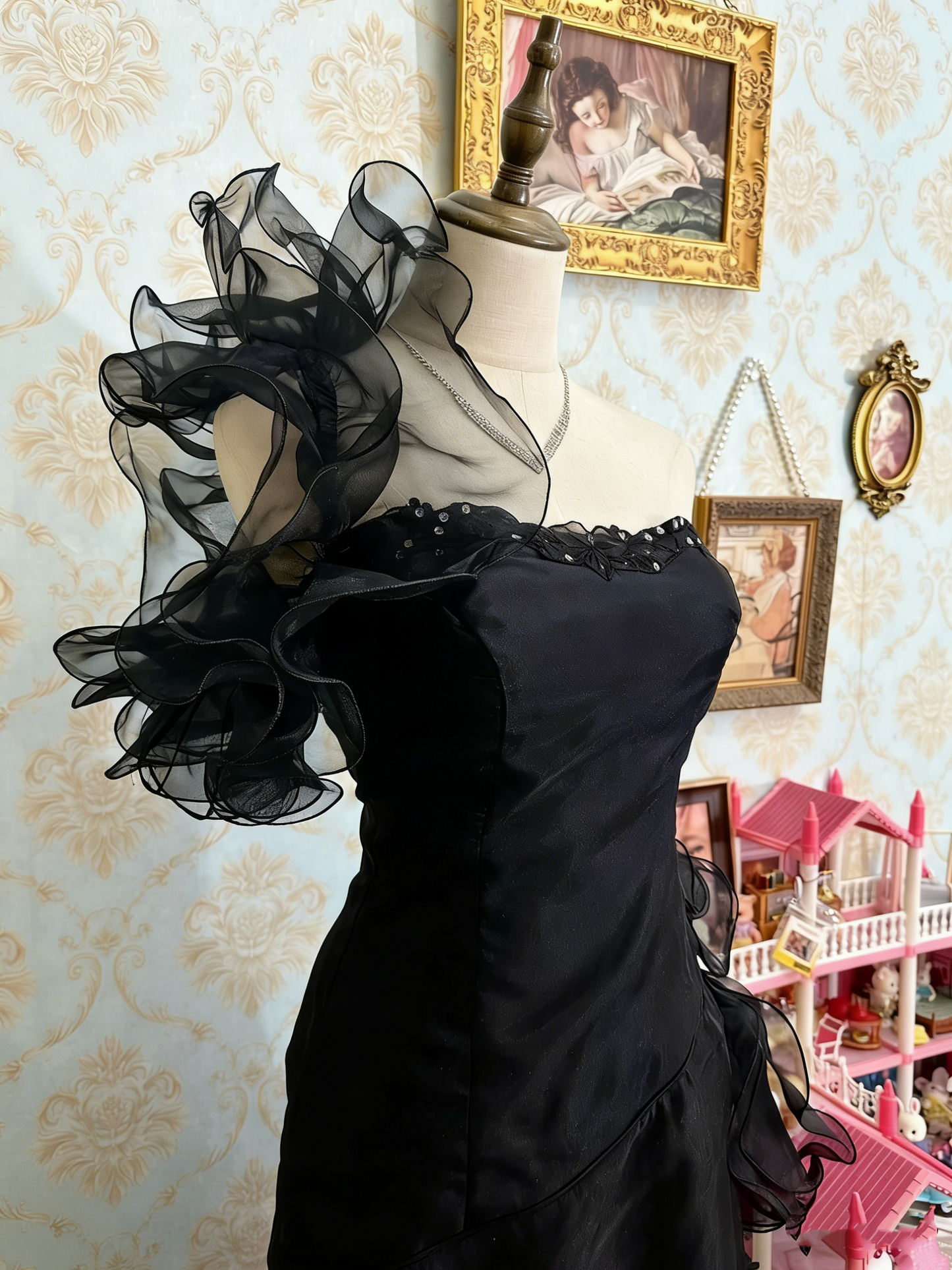 Glänzendes Ballkleid mit herzförmigem Pailletten-Meerjungfrauen-Abendkleid, Galakleid, Geburtstagspartykleid, D3415