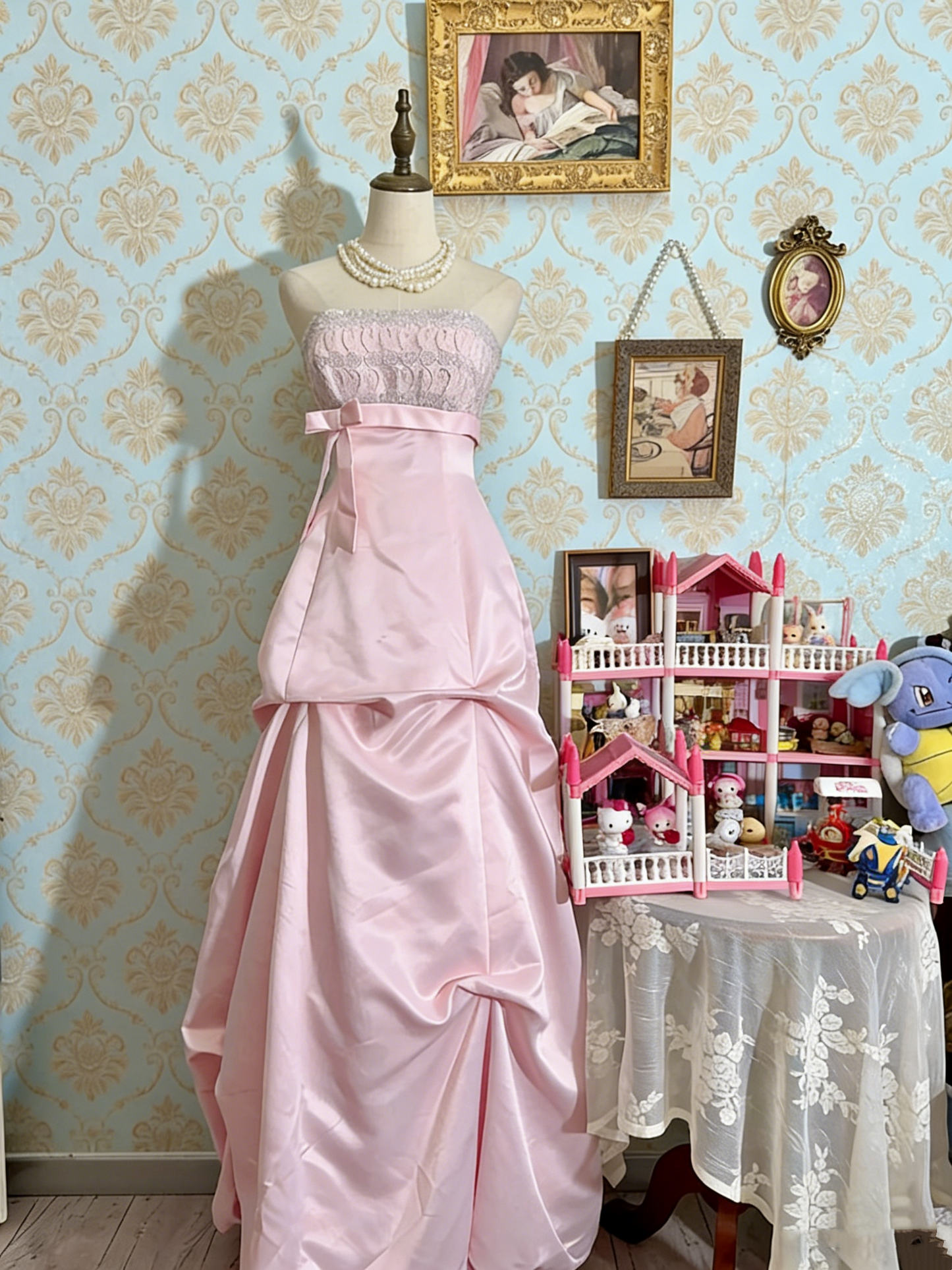 Stunning Prom Dress Light Pink Strapless Pleated Gala Dress Evening Dress Cocktail Dress  D4488