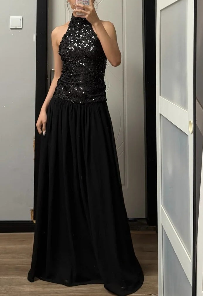 Robe de bal brillante à paillettes et col en cœur, robe de soirée sirène, robe de gala, robe de fête d'anniversaire, D3415