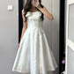 Charming Prom Dress White Strapless Pleated Gala Dress Evening Dress Cocktail Dress  D4492