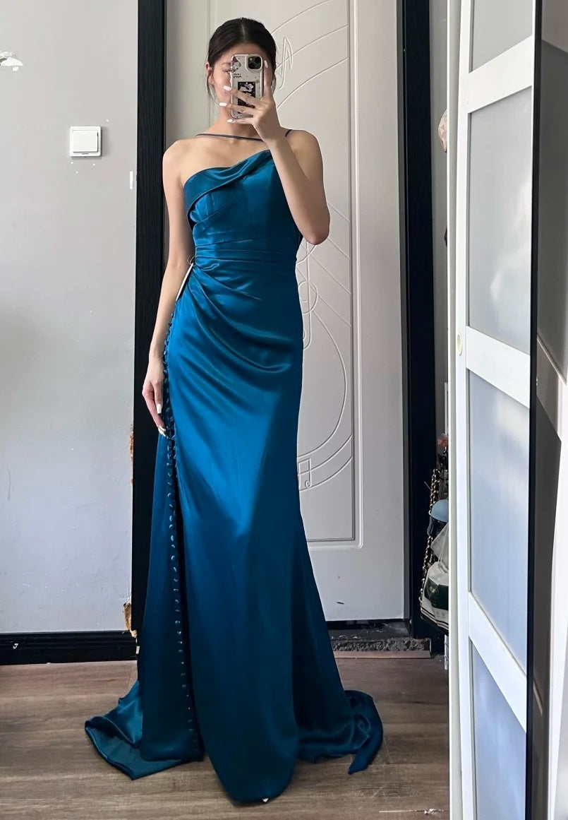Robe de bal brillante à paillettes et col en cœur, robe de soirée sirène, robe de gala, robe de fête d'anniversaire, D3415