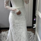 Stunning Wedding Dress Off Shoulder Long Sleeves Pleated Wedding Dress  D4499