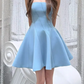 Minimalist Homecoming Dress Strapless Short Prom Dress Birthday Party Outfits Cocktail Dress   D4501